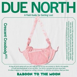 ISO! Baboon to the Moon Crescent Crossbody Due North Collection in pink